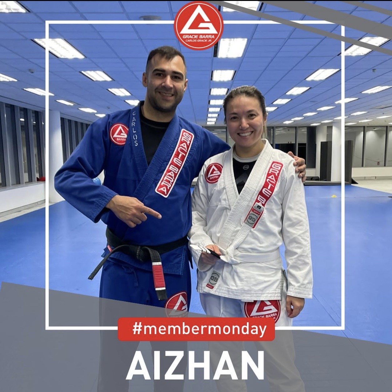 Rolls Gracie (Left) and Carlos - Gracie Barra Jiu Jitsu